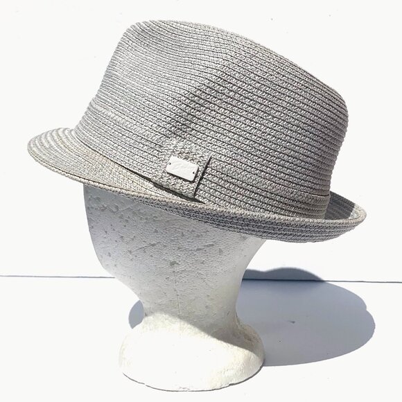 Bailey of Hollywood “Billy” Braided Trilby Fedora, Light Grey Large - Picture 2 of 9